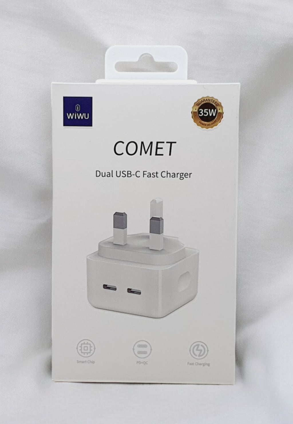 Wiwu Comet Serisi Dual Type-C Hızlı Şarj Özellikli Seyahat Şarj Başlığı 35W