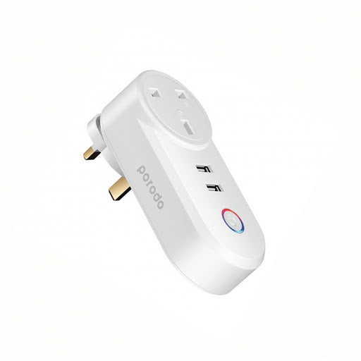 Porodo Lifestyle 16A Smart WiFi Plug with Dual USB Charge