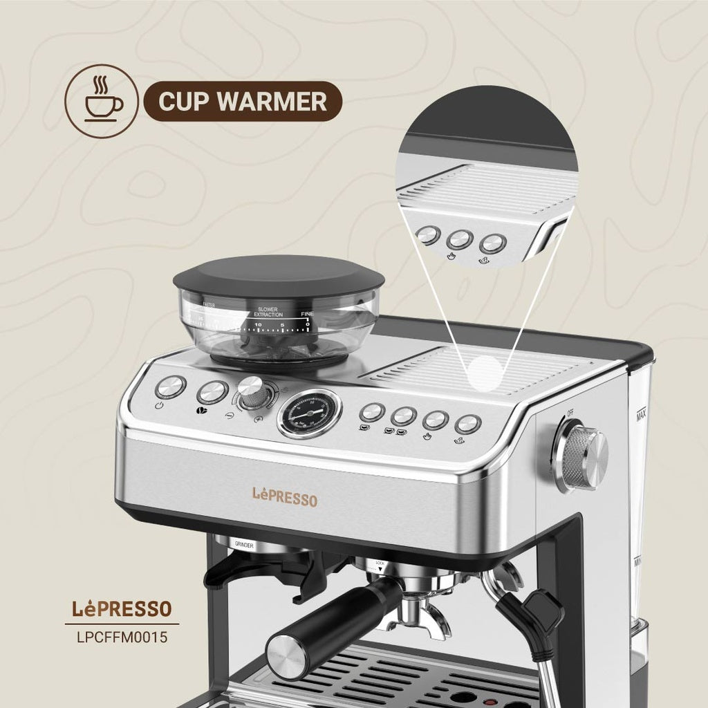 Lepresso Advanced Espresso Machine with Pressure Gauge LP015 Kahme Makinesi