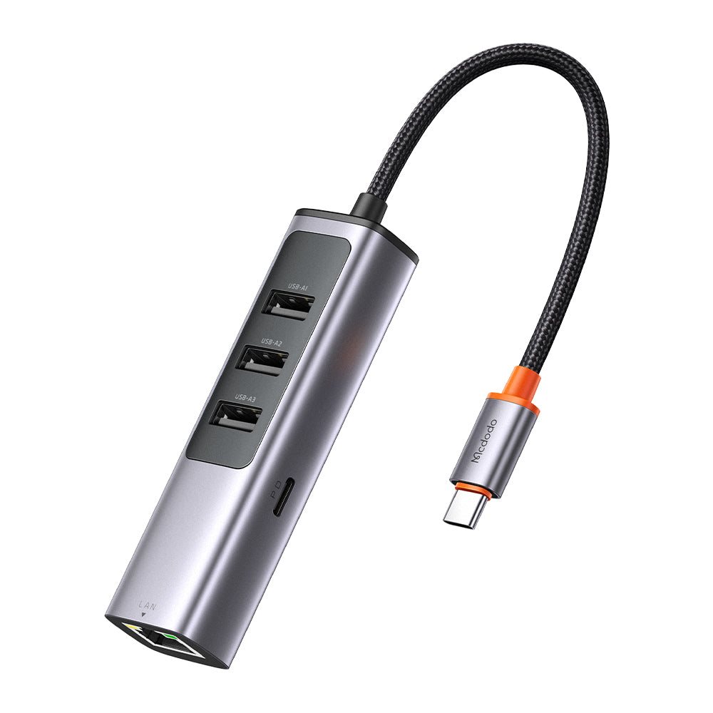 Mcdodo HU-1110 100w 1xType-C + 3xUSB + Lan 5in 1 Çoklayıcı Adaptör