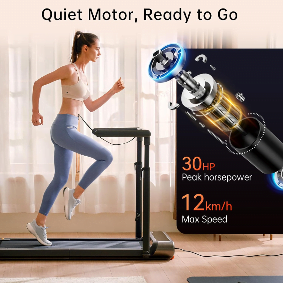 King Smith WalkingPad R3 Hybrid 1-12 km/h, Ev ve Ofis için Kompakt Sessiz Koşu Bandı