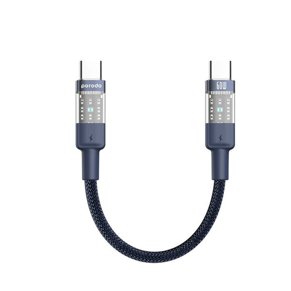 Porodo 1.1ft (35cm) Braided USB-C to USB-C Kablosu