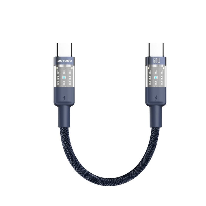 Porodo 1.1ft (35cm) Braided USB-C to USB-C Kablosu