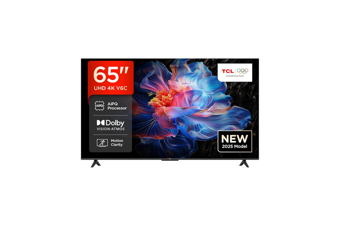TCL 65" 65V6C 4K Ultra HD HDR 10+ Google TV (2025)