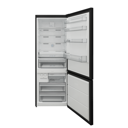 FINLUX FRB461NF70GB 461 Lt Alttan Donduruculu Siyah Cam Buzdolabı2