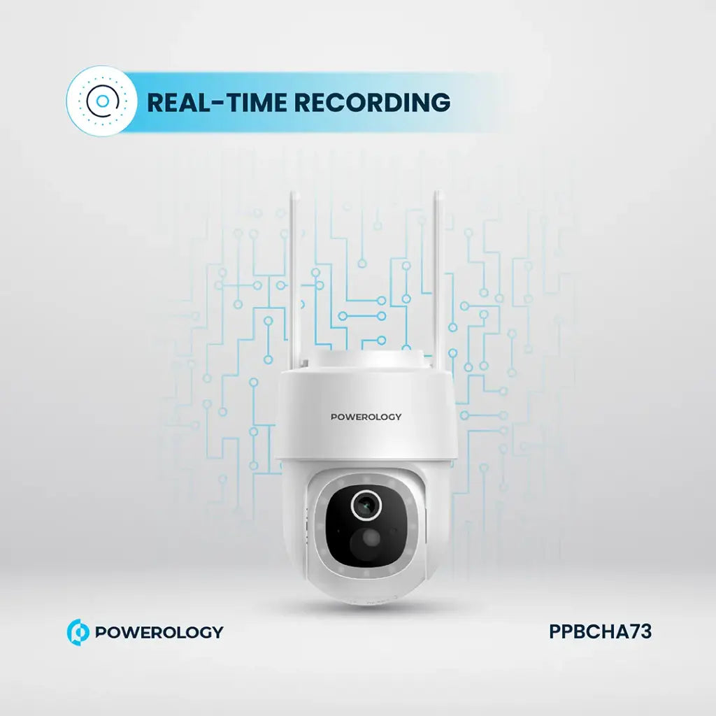 Powerolgoy Built-In Solar Pan & Tilt Outdoor 2K Camera PP073