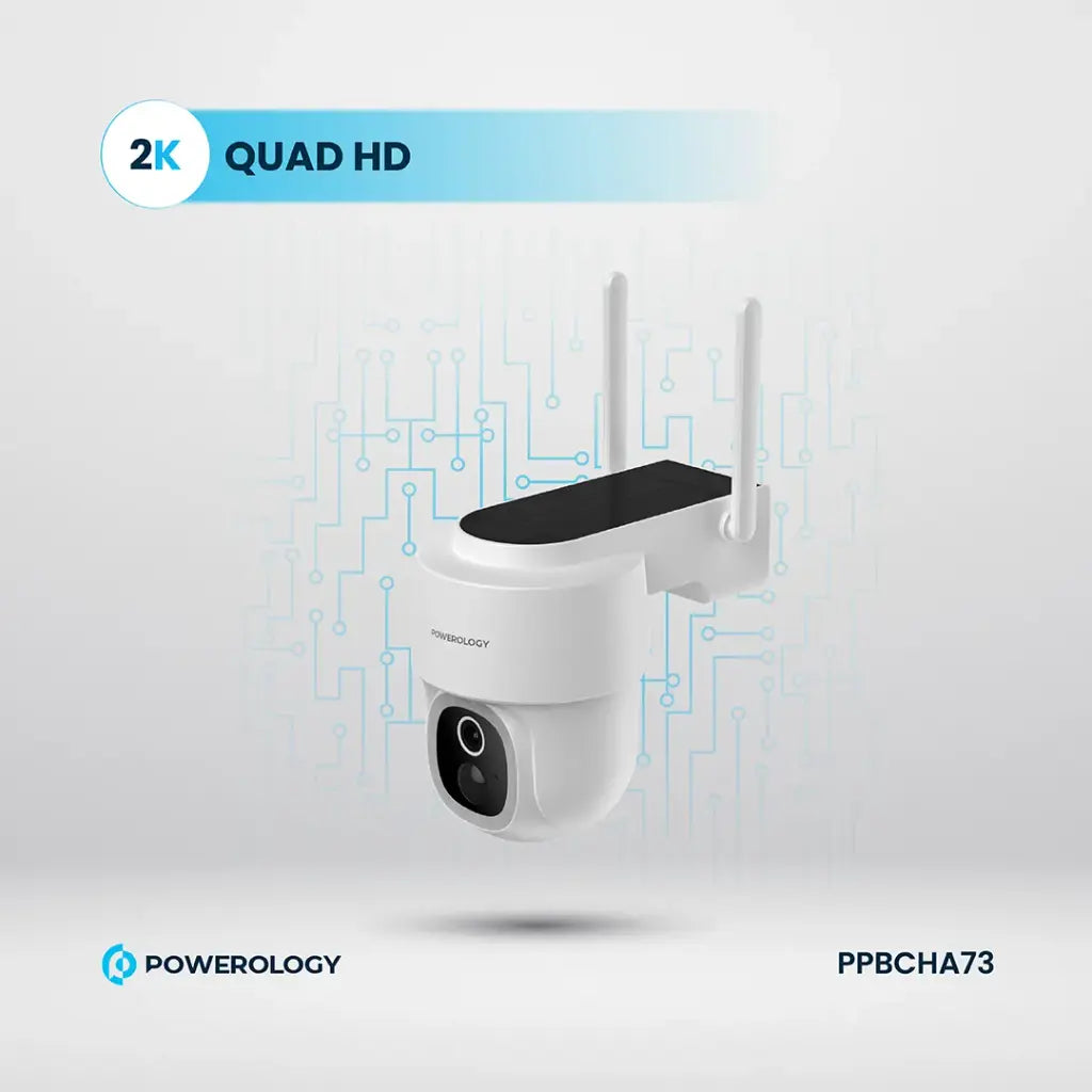 Powerolgoy Built-In Solar Pan & Tilt Outdoor 2K Camera PP073