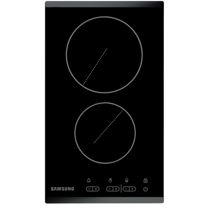 Samsung C21RJAN/BOL Siyah Cam  2 Gözlü  Elektrikli Ankastre Ocak1