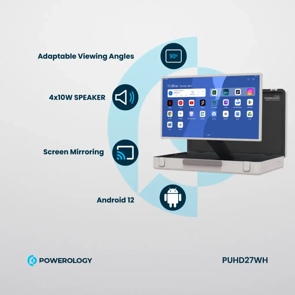 Powerology 27" Android Evrak Çantası Ekranı