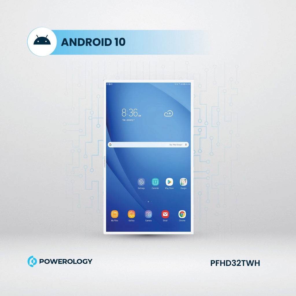 Powerology FHD Android 32” Tablet Standlı ve Dahili Pil 4+128GB