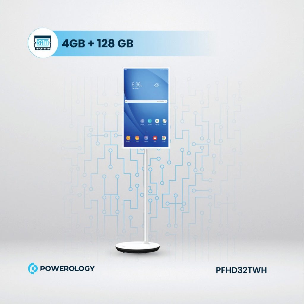 Powerology FHD Android 32” Tablet Standlı ve Dahili Pil 4+128GB
