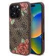 Apple iPhone 16 Pro Max Kılıf Guess Orjinal Lisanslı Magsafe Şarj Özellikli Gül Baskılı 4G Desenli Yazı Logolu Kapak