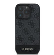 Apple iPhone 16 Pro Max Kılıf Guess Orjinal Lisanslı PU Deri Şerit Logo Dizaynlı Kapak