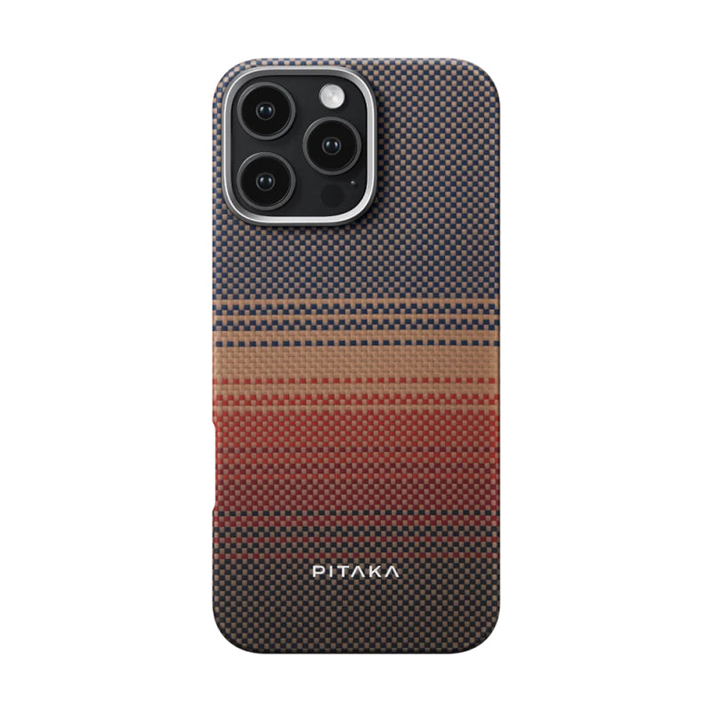 apple-iphone-16-pro-max-kilif-m-safe-sarj-ozellikli-aramid-fiber-pitaka-tactile-woven-sunset-moonrise-serisi-sunset-kapak