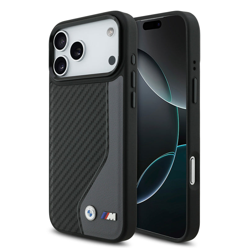 apple-iphone-17-pro-max-kilif-bmw-orjinal-lisansli-m-safe-sarj-ozellikli-metal-bmw-ve-m-logolu-pu-karbon-tasarimli-kapak