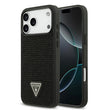 Apple iPhone 17 Pro Max Kılıf Guess Orjinal Lisanslı Taşlı Arka Yüzey Üçgen Logolu Kapak