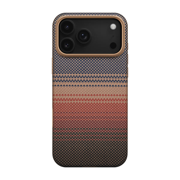 Apple iPhone 17 Pro Max Case M-safe Charging Feature Aramid Fiber Pitaka Military-Grade Sunset-Moonrise Series Cover