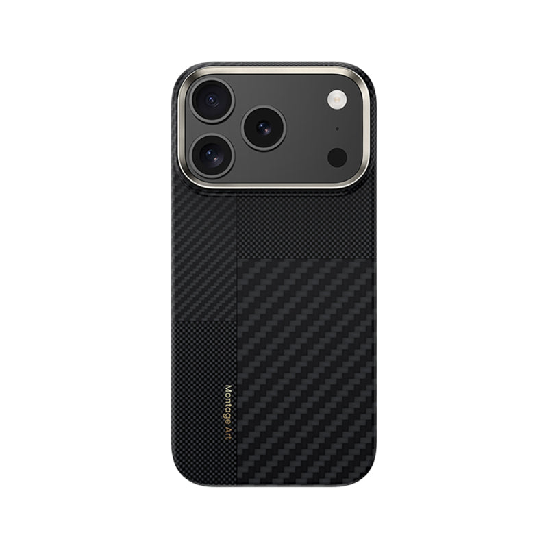 Apple iPhone 17 Pro Max Kılıf M-safe Şarj Özellikli Karbon Fiber Benks Montage ArmorAir Kevlar Kapak