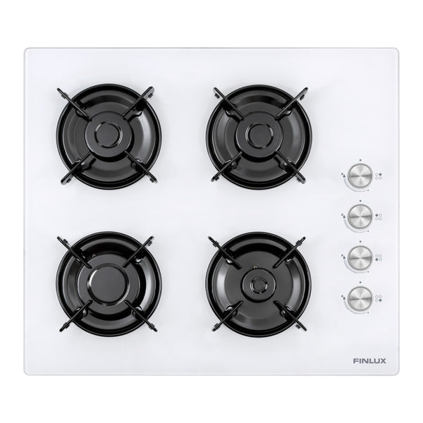 FINLUX FGH60GLW 4 Gözlü Beyaz Cam Ocak
