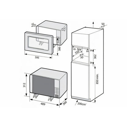 Samsung MG23A7013CB/OL  Ankastre 23 lt Mikrodalga9