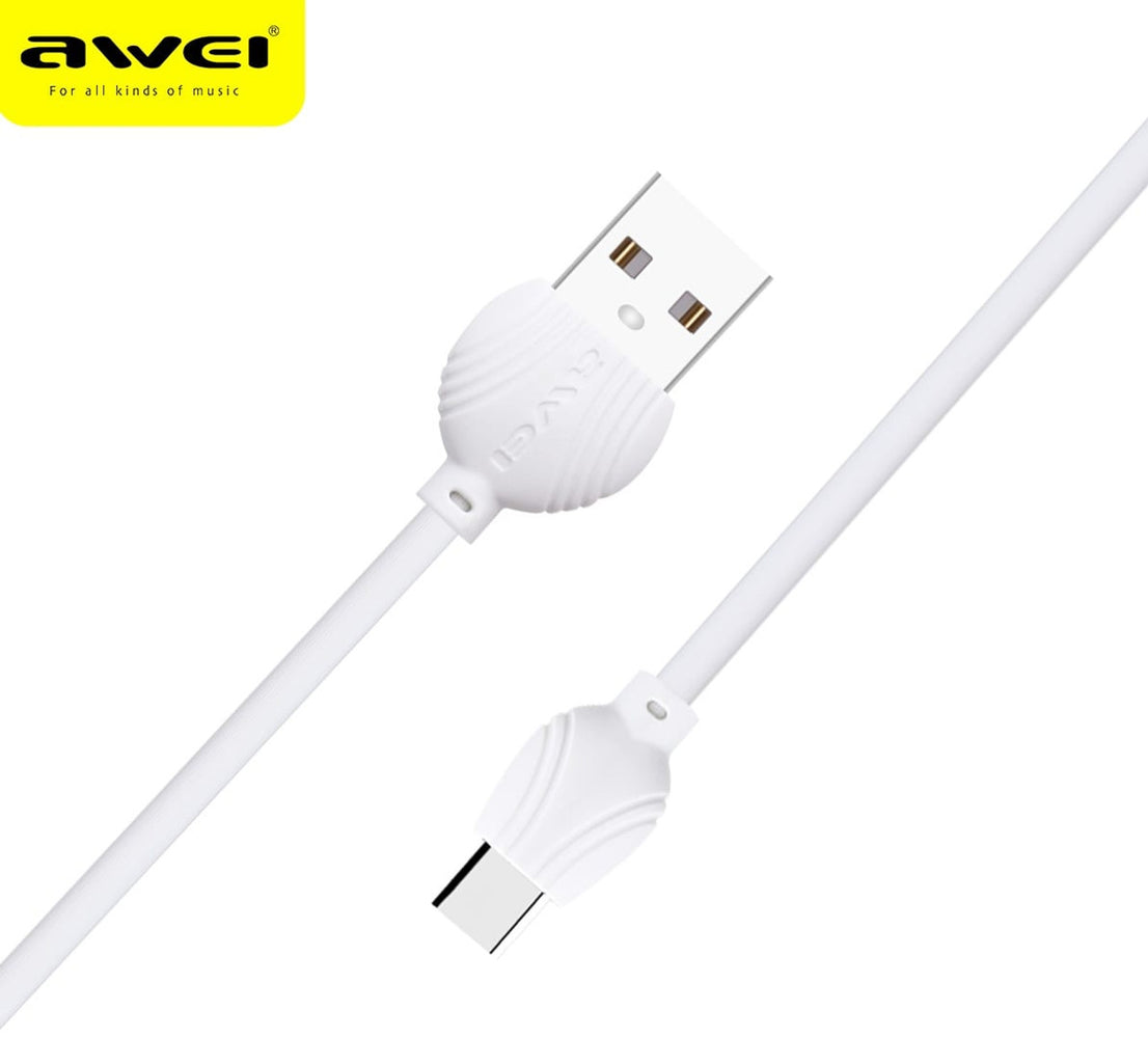 Awei CL-62 Type-C Hızlı Şarj ve Veri Aktarım Kablosu (1000 mm)
