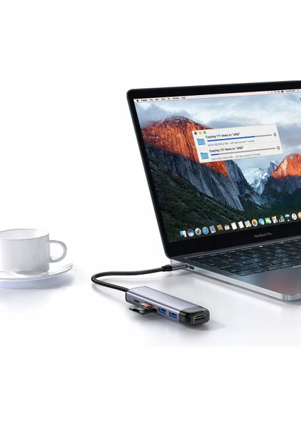 Mcdodo Hu-7740 6 In 1 Type C Hdmı+Usb-3.0 Pd 100W Macbook Çevirici Çoklayıcı Adaptör