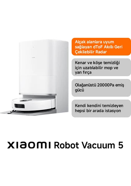 Xiaomi Robot Vacuum 5 Akıllı Robot Süpürge