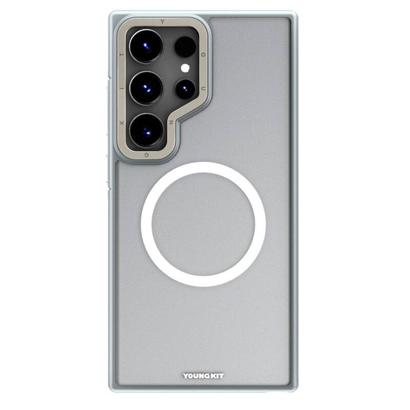 Galaxy S24 Ultra Kılıf M-safe Şarj Özellikli Youngkit Rock Sand Serisi Kapak