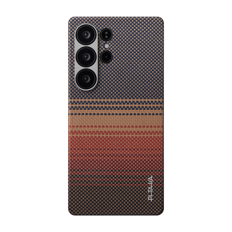 galaxy-s25-ultra-kilif-m-safe-sarj-ozellikli-aramid-fiber-pitaka-tactile-woven-sunset-moonrise-serisi-kapak