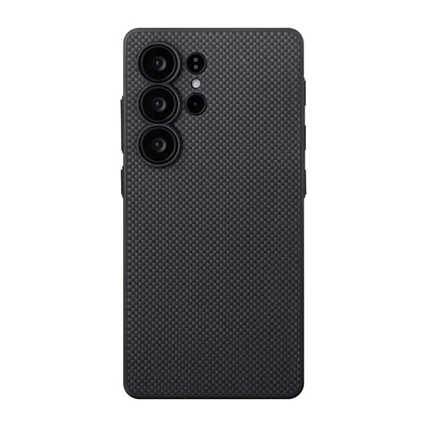 Galaxy S25 Ultra Kılıf M-safe Şarj Özellikli Aramid Fiber 3 Fonksiyon Butonlu Pitaka PinButton Serisi Kapak