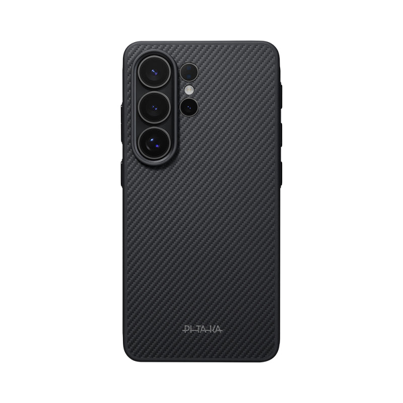 galaxy-s26-ultra-case-m-safe-charging-feature-600d-aramid-fiber-pitaka-cairn-series-black-grey-twill-cover
