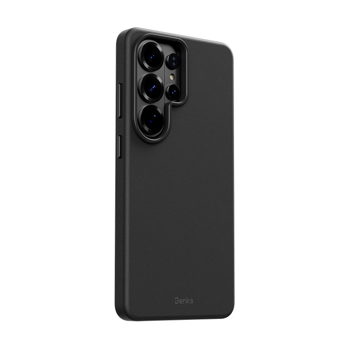 Galaxy S26 Ultra Kılıf M-safe Şarj Özellikli Çizilmeye Dayanıklı Benks VitaPro Serisi PU Deri Kapak+2