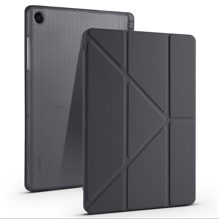 Galaxy Tab A11 Plus Kılıf Zore Tri Folding Kalem Bölmeli Standlı Kılıf+2