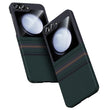 Galaxy Z Flip 6 Kılıf Karbon Fiber Tasarımlı Benks Aurora ArmorAir Kevlar Kapak