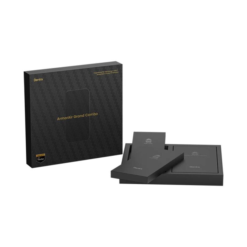 galaxy-z-fold-7-benks-armorair-armorgrid-grand-combo-triple-accessory-set-front-and-back-kevlar-cover-screen-protector