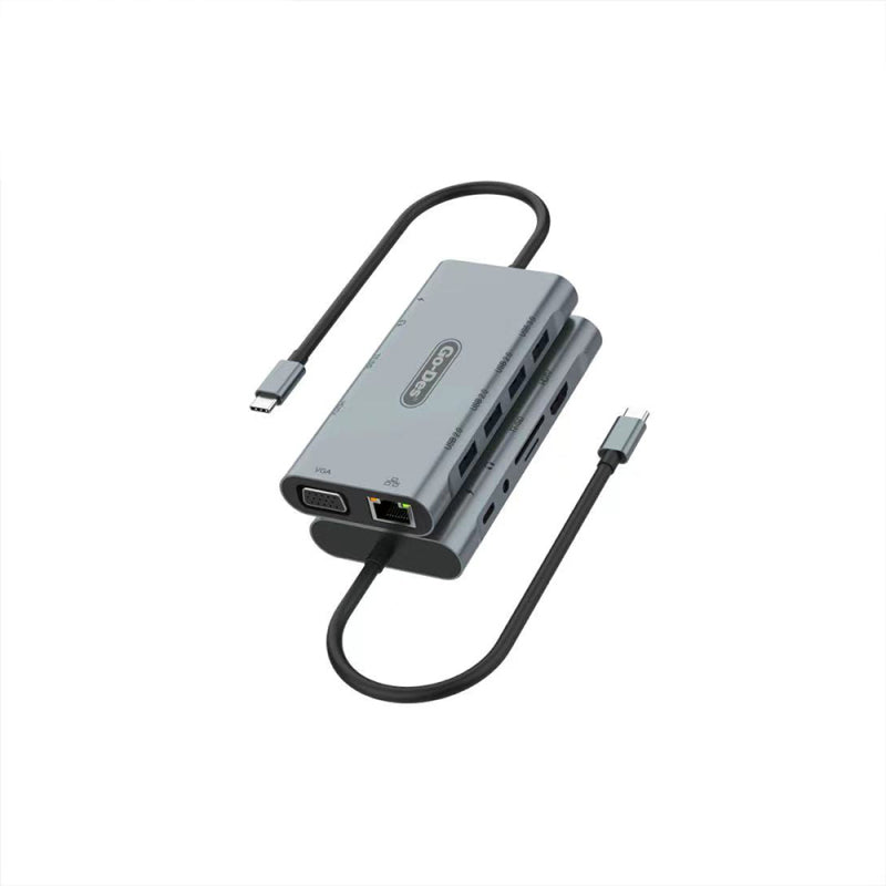 go-des-gd-6907-11-in-1-type-c-hub-sd-kart-rj45-hdmi-vga-usb-cogaltici