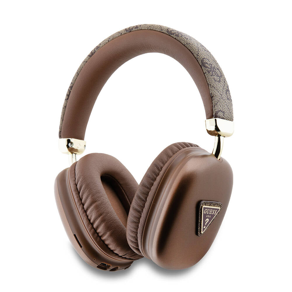 Guess Original Licensed PU 4G Patterned Triangle Logo Over-Ear Bluetooth Headset