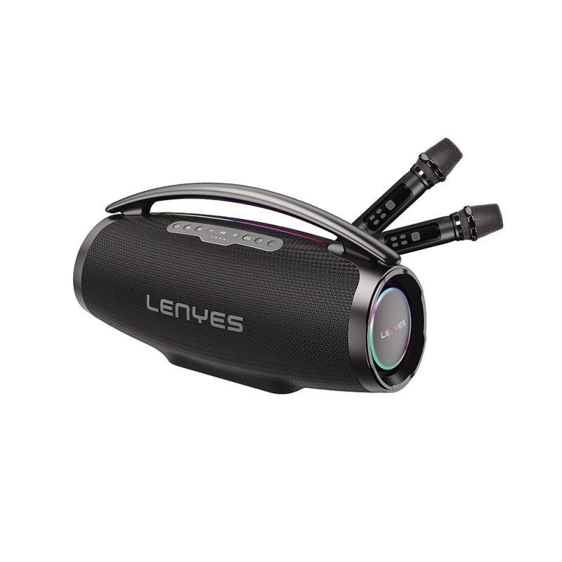 lenyes-boost-x-serisi-rgb-isikli-cift-mikrofonlu-tasinabilir-bluetooth-hoparlor-v5-3-600w