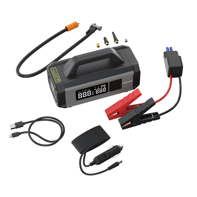 lenyes-lci202-led-isikli-arac-aku-acil-durum-takviye-guc-kaynagi-ve-hava-kompresoru-12v-150w-10000mah
