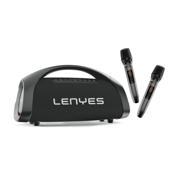 Lenyes S873 RGB Işıklı Taşınabilir Kumandalı & Mikrofonlu TWS Bluetooth Speaker Hoparlör v5.3 Party Speaker