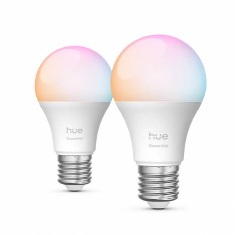 PHILIPS Pack 2 Essential Hue Smart bulbs LED E27 8w lamba