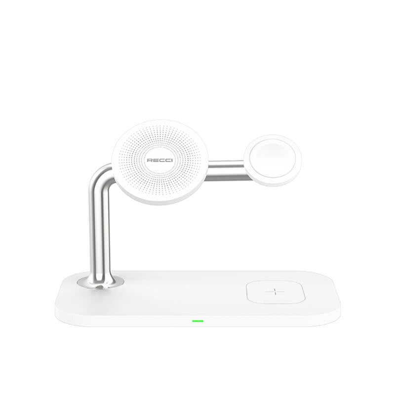 Recci Prestige Serisi 3in1 M-safe 15W Hızlı Şarj Özellikli Magnetik Kablosuz Şarj Standı