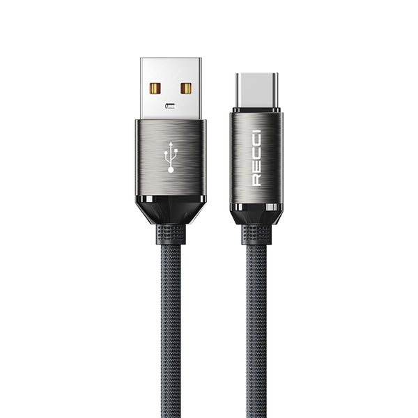 Recci RS35C USB-A to Type-C Braided Fast Charging Data and Charging Cable 1M 