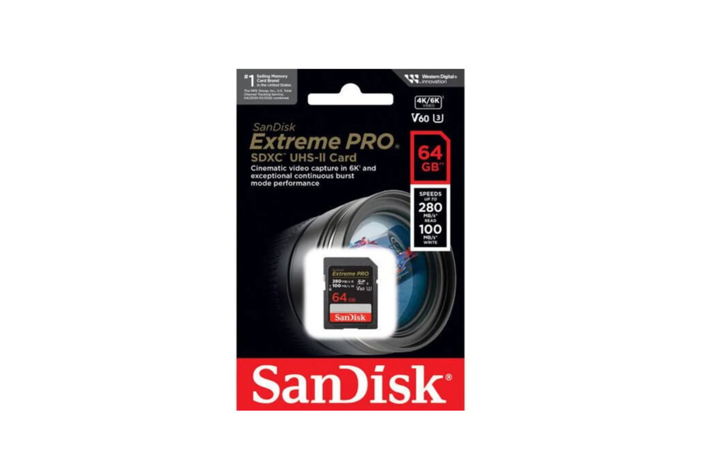 SanDisk Extreme PRO 64GB SDSDXEP-064G-GN4IN 280MB/s UHS-II SDXC 6K-4K UHD Hafıza Kartı
