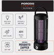 Porodo Taşınabilir UV LED Lambalı Sivrisinek Kovucu, 360 Tuzak ve Gece Lambası, Verimli, Toksik Olmayan, 4 Saat Pil Ömrü, İç ve Dış Mekan Kullanımı için Kompakt ve Taşınabilir