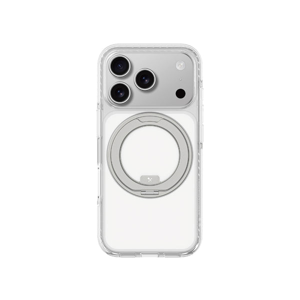 Apple iPhone 17 Pro Kılıf M-Safe Şarj Özellikli Airbag Tasarımlı Standlı AmazingThing Titan Pro MagSpin Kapak