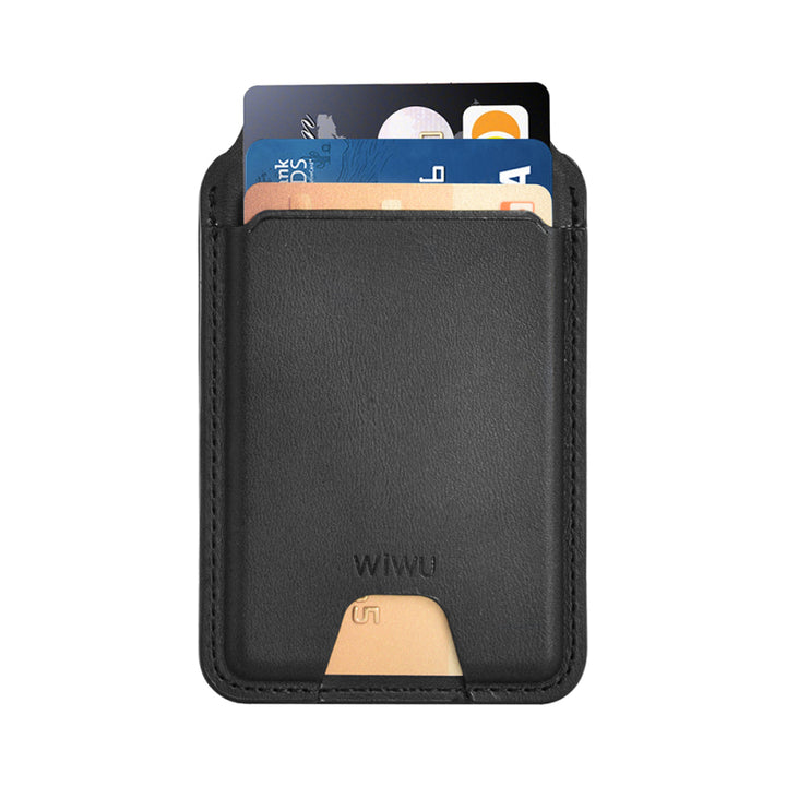Wiwu MW-005 Magnetik Standlı Kartlık Qi Kablosuz Şarj Uyumlu FindMy Özellikli Mag Wallet FM
