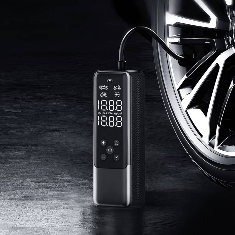 Wiwu Wi-Ai001 Dijital Ekranlı Çok Modlu Araç Hava Kompresörü Otomatik Araç Lastik Şişirme Pompası