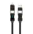Wiwu Wi-C039 Titan Serisi 4in1 A+C to C+L LED Dijital Göstergeli Şarj ve Data Kablosu 15cm