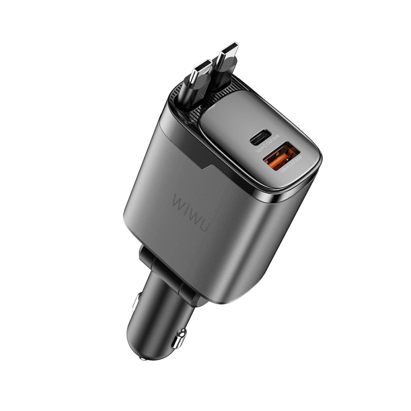 wiwu-wi-cc034-type-c-usb-a-hizli-sarj-ozellikli-gan-teknolojili-dahili-kablolu-arac-sarj-aleti-111w